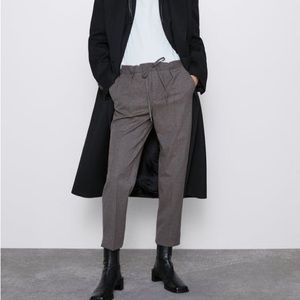 Zara Plaid Straight Leg Pants